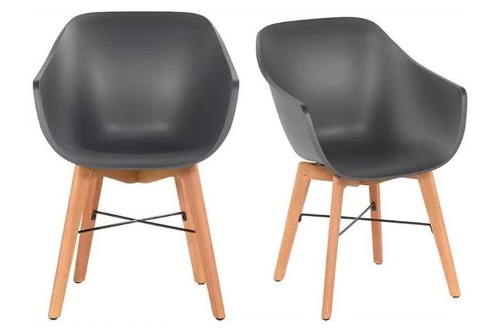 2dekans | Hartman - Iris Stoel - 2x - Antraciet, Tuin en Terras, Tuinsets en Loungesets, Zo goed als nieuw, Ophalen of Verzenden