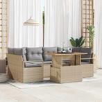 vidaXL Tuin Sofa Set met kussen 7 pcs beige en lichtgrijs, Verzenden, Nieuw, Rotan