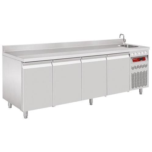 Diamond Koelwerkbank met Spoelbak en Opstaande Rand | 550L |, Witgoed en Apparatuur, Koelkasten en IJskasten, Ophalen of Verzenden