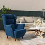 Blauwe Fluweel Fauteuil : Tweedekansje voor Stijlbewusten!, Huis en Inrichting, Fauteuils, Ophalen of Verzenden, Nieuw, 75 tot 100 cm