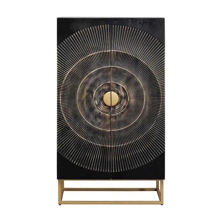 *WOONWINKEL* Kare Design Madeira Dark Unieke Kast Zwart Hout, Huis en Inrichting, Kasten | Wandmeubels, Nieuw, Verzenden