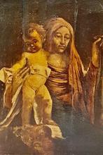 Olieverf op doek - Madonna met kind - 35 x 45 cm - Canvas,