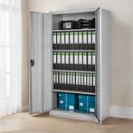 Archiefkast Blain met 5 planken 40x80x180cm - grijs, Huis en Inrichting, Kasten | Roldeurkasten en Archiefkasten, Verzenden, Nieuw