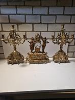 Klok en garnituur set (3) - Antiek Brons, Messing, Marmer -, Antiek en Kunst