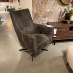 Draaifauteuil Malteno Microleder Dark Grey - Pronto Wonen, Nieuw, 75 tot 100 cm, Ophalen of Verzenden, 50 tot 75 cm