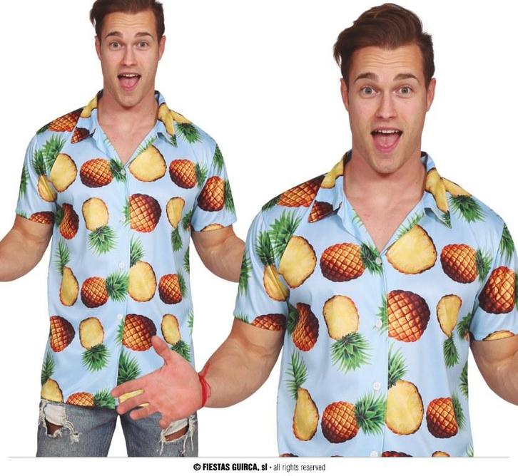 Club Tropicana Ananas Hawaii Blouse | Toppers Blouse - M, Kleding | Dames, Carnavalskleding en Feestkleding, Verzenden