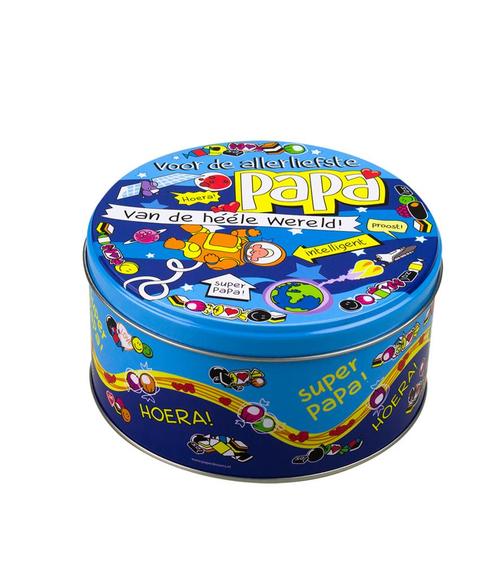 Snoeptrommel Papa 14cm, Hobby en Vrije tijd, Feestartikelen, Nieuw, Verzenden