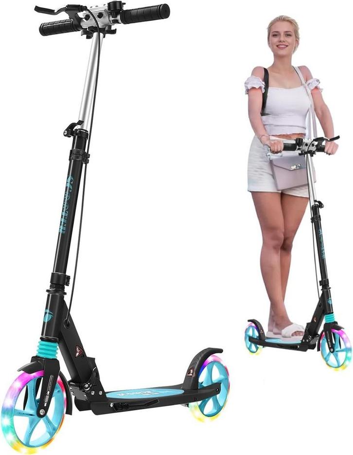 Volwassen Step LED Wielen | Inklapbaar | Laatste Stuk!, Fietsen en Brommers, Steps, Nieuw, Gewone step, Ophalen of Verzenden