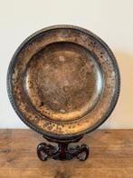 Bord - Mogenlijk verzilverd - Tin, Verzilverd - Pewter 18e, Antiek en Kunst