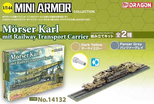 Dragon - Mini Armor Morser Karl Railway Transport (2/20) * -, Hobby en Vrije tijd, Modelbouw | Overige, 1:50 tot 1:144, Nieuw