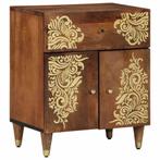 vidaXL Nachtkastje Honingbruin 50 x 33 x 60 cm massief, Huis en Inrichting, Minder dan 45 cm, Verzenden, Nieuw, 55 tot 70 cm