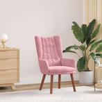 vidaXL Relaxstoel fluweel roze, Huis en Inrichting, Fauteuils, Verzenden, Nieuw
