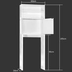 Wasmachinekast Neapel Wit 195x63x20cm (Meubelen, Interieur), Huis en Inrichting, Verzenden, Nieuw