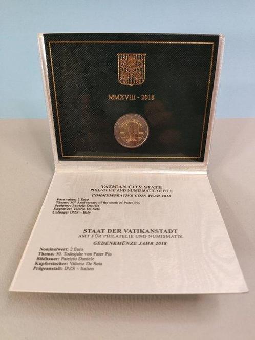 Vaticaan. 2 Euro 2018 50° Padre Pio + Patrimonio, Postzegels en Munten, Munten | Europa | Euromunten