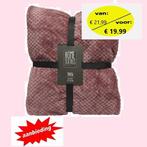 Decoris plaid/woondeken polyester roze 130x170cm, Huis en Inrichting, Woonaccessoires | Plaids en Woondekens, Ophalen of Verzenden