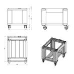 GGM Gastro | RVS onderstel - voor doorloopoven | UDZ3030G, Verzenden, Nieuw in verpakking