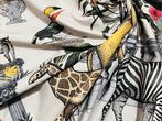 Ecosysteem van elegantie: katoenen stof met dieren in het, Antiek en Kunst, Antiek | Kleden en Textiel