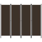 vidaXL Kamerscherm met 4 panelen 200x180 cm bruin, Verzenden, Nieuw