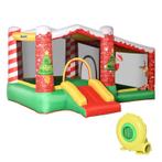 TRUUSK Outsunny Aufblasbare Hüpfburg Weihnachten Spielburg T, Verzenden, Nieuw