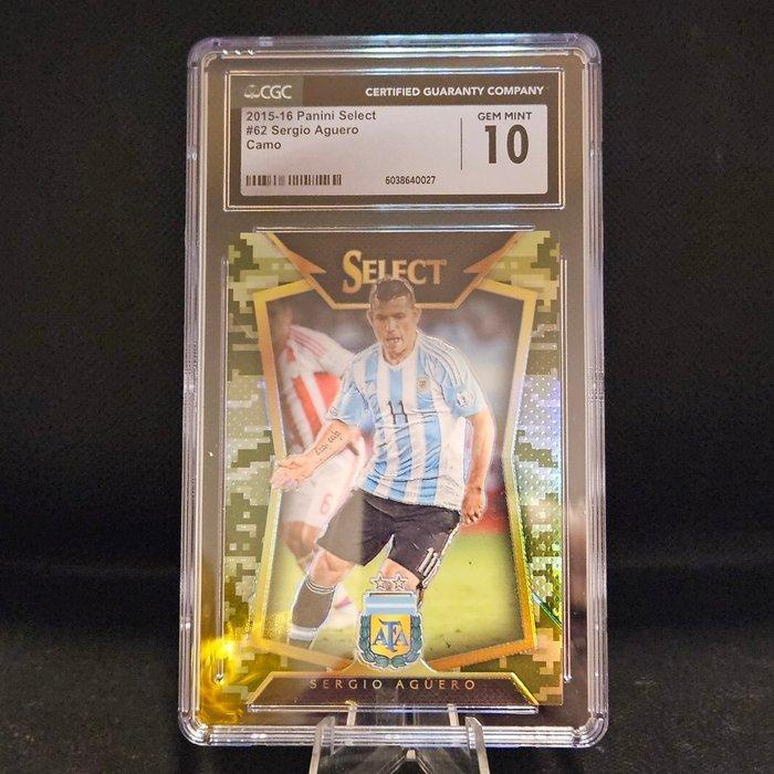 2015/16 Panini Select Sergio Aguero #62 Camo /249 Serialized, Verzamelen, Stickers