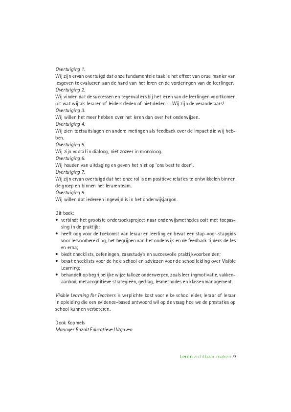 Leren zichtbaar maken 9789461182043, Boeken, Studieboeken en Cursussen, Zo goed als nieuw, Verzenden