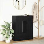 vidaXL Dressoir met lades en deuren 73x31x90 cm zwart, Verzenden, Nieuw, Overige houtsoorten