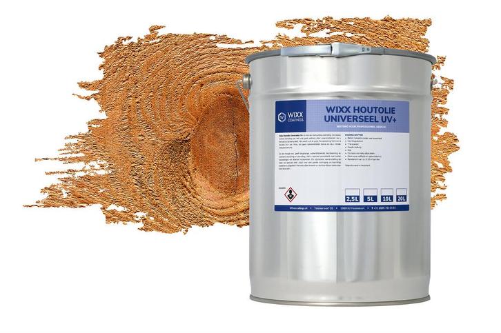 Wixx Universele Houtolie UV+ Bankirai 5L, Doe-het-zelf en Verbouw, Verf, Beits en Lak, Verf, Nieuw, Minder dan 5 liter, Verzenden