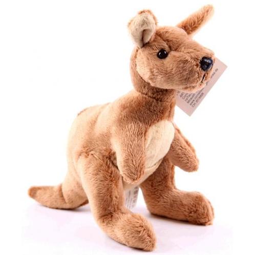 Pluche kangoeroe knuffel 19 cm - Knuffel kangoeroes, Kinderen en Baby's, Speelgoed | Knuffels en Pluche, Ophalen of Verzenden