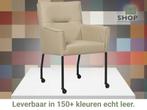 Leren eetkamerstoel Lucky - Toledo Mastic (taupe/bruin), Nieuw, Leer, Ophalen of Verzenden, Eén
