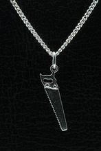 Zilveren Zaag ketting hanger - klein, Verzenden, Nieuw