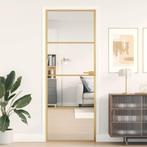 vidaXL Binnendeur smal 76x201,5 cm gehard glas en aluminium, Doe-het-zelf en Verbouw, Deuren en Horren, Verzenden, Nieuw