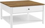 Salontafel - met 2 grote lades - 80x80x45 cm - vierkant -, Huis en Inrichting, Verzenden, Nieuw