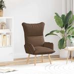 vidaXL Ontspanningsstoel Bruin 69 x 74 x 93 cm Stof, Huis en Inrichting, Fauteuils, Verzenden, Nieuw