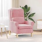 vidaXL Donkergrijze Fauteuil Roze Large Stof, Hout, Huis en Inrichting, Fauteuils, Verzenden, Nieuw