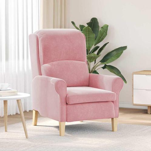 vidaXL Fauteuil Roze 76 x 94 x 102 cm Fluweel, Huis en Inrichting, Fauteuils, Nieuw, Verzenden
