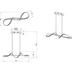 LED Hanglamp - Hangverlichting - Trion Peruino - 37W -, Huis en Inrichting, Lampen | Hanglampen, Ophalen of Verzenden, Nieuw, Metaal