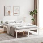 vidaXL Seniorenbed massief grenenhout wit 135x190 cm, Verzenden, Wit, 190 cm of minder, Overige maten