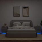 vidaXL Nachtkastjes met LED-verlichting 2 st bewerkt hout, Huis en Inrichting, Slaapkamer | Nachtkastjes, Nieuw, Verzenden