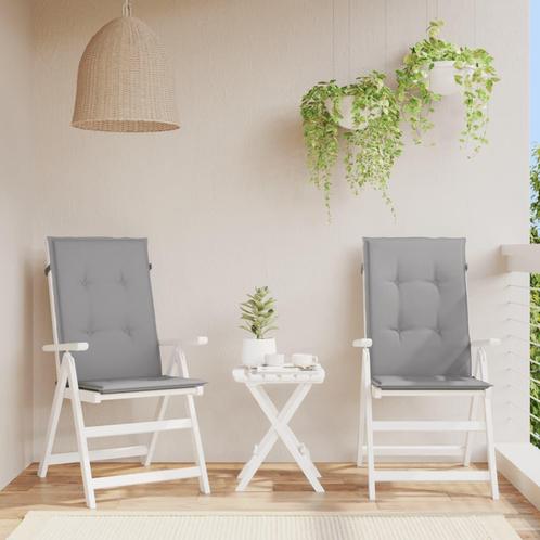 vidaXL Tuinstoelkussens rugleuning 2 st 120x50x3 cm stof, Huis en Inrichting, Woonaccessoires | Kussens, Grijs, Nieuw, Verzenden