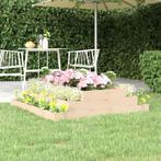 vidaXL Plantenbak 110x110x27 cm massief grenenhout, Tuin en Terras, Bloembakken en Plantenbakken, Minder dan 30 cm, 100 cm of meer