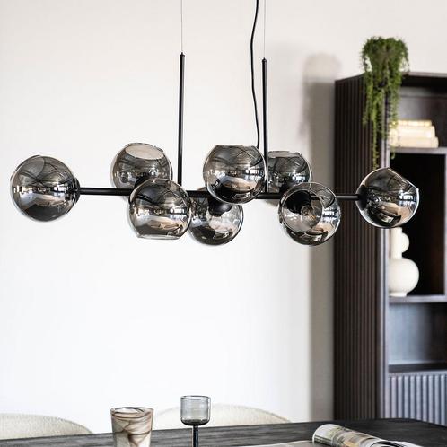*WOONWINKEL* By-Boo Stellar Zwarte Hanglamp Met Glazen Bolle, Huis en Inrichting, Lampen | Hanglampen, Nieuw, Verzenden