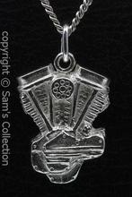 Zilveren Panhead motorblok ketting hanger, Verzenden, Nieuw