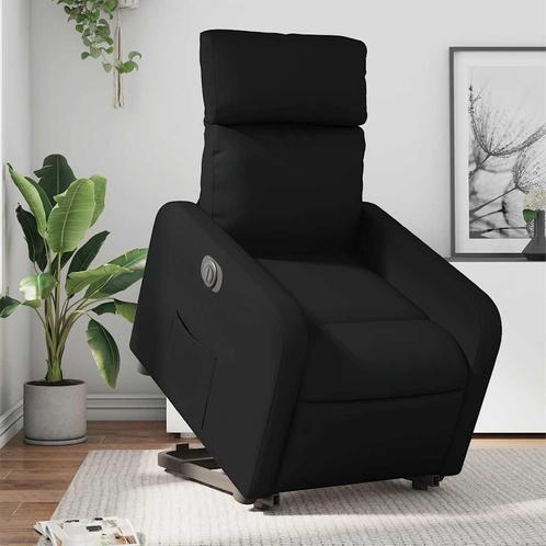 vidaXL Sta-op-stoel elektrisch kunstleer zwart, Huis en Inrichting, Fauteuils, Nieuw, Verzenden