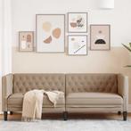 vidaXL Driezitsbank Chesterfield-stijl kunstleer, Verzenden, Nieuw, Driepersoons, Leer