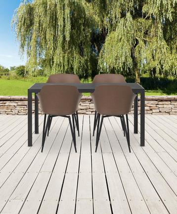 Tuintafel zwart | 150x90 cm | Polywood beschikbaar voor biedingen