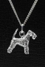 Zilveren Lakeland terrier met staart ketting hanger - groot, Verzenden, Nieuw