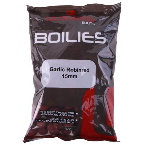 Ultimate Baits Boilies 15mm 1kg - Garlic Robinred, Watersport en Boten, Hengelsport | Algemeen, Overige typen, Nieuw, Verzenden