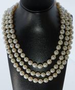 Ketting - 14 karaat Geel goud Diamant (Natuurlijk) - Parel -, Sieraden, Tassen en Uiterlijk, Antieke sieraden