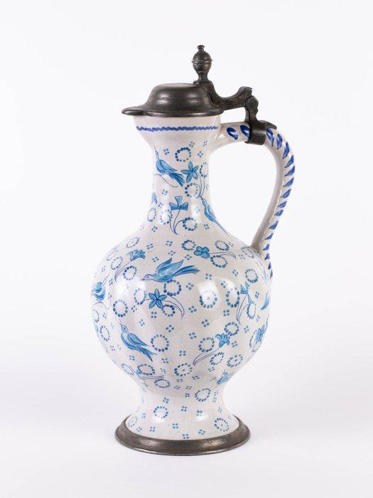 Nürnberg - Kruik - Keramiek - Vogelschilderijen, Antiek en Kunst, Antiek | Glas en Kristal