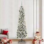 vidaXL Slanke Kerstboom met decoratieve touwlichten Wit 240, Diversen, Verzenden, Nieuw